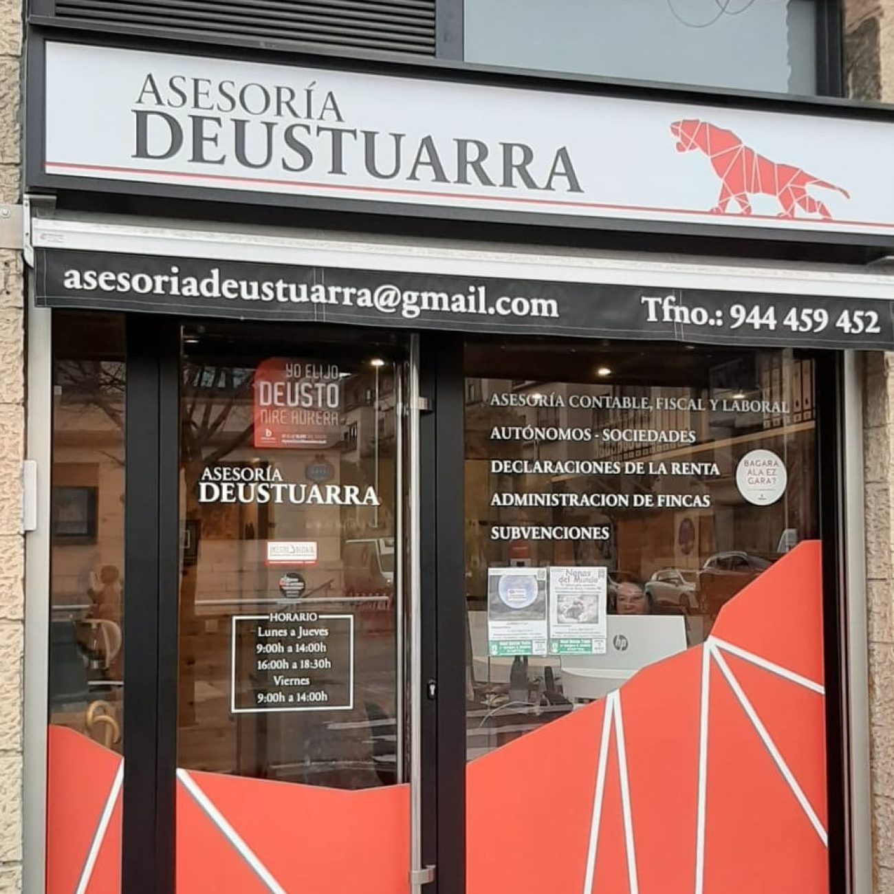 Asesoría ubicada en Deusto